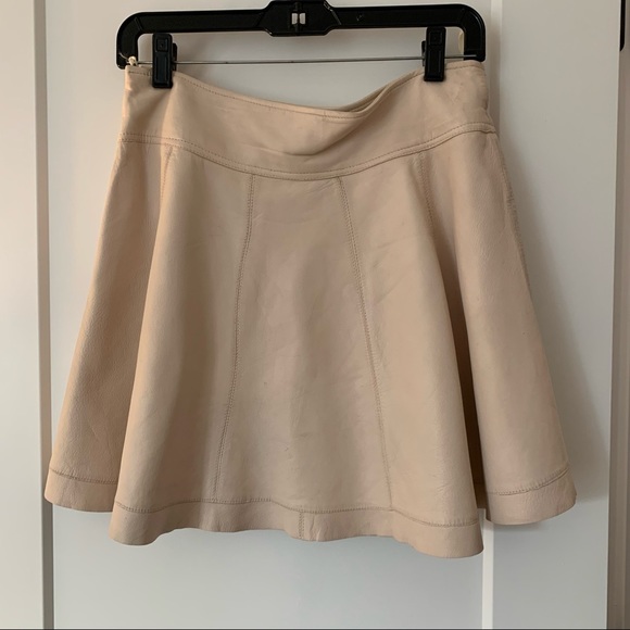 Real Leather Mini Skirt - Picture 2 of 9